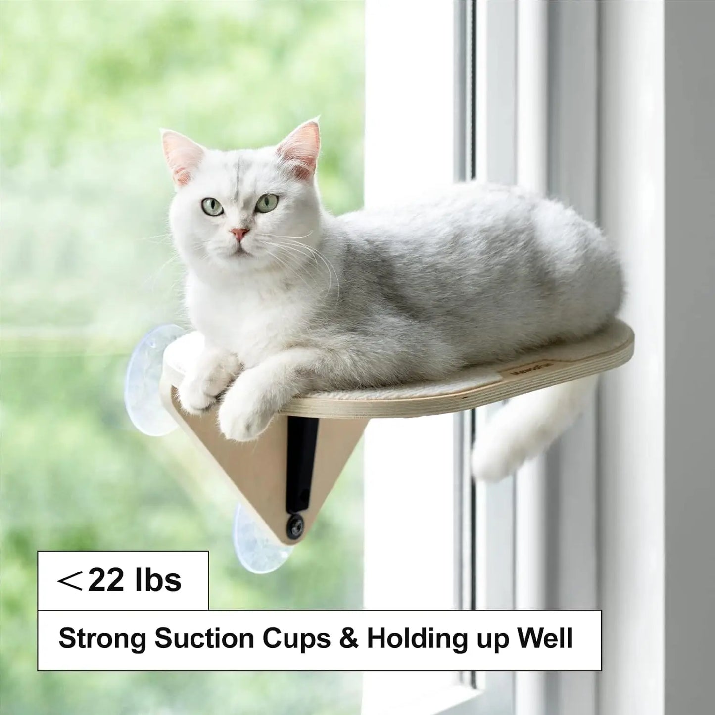 Mewoofun Cat Window Perch Hammock with Climbing Steps and Scratching Post